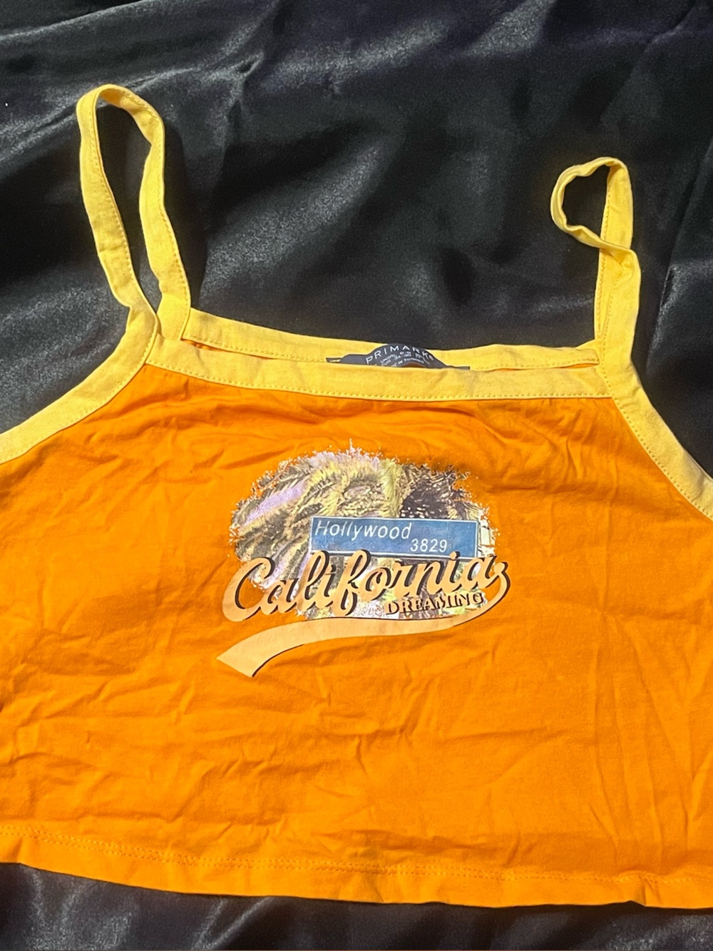 Primark Orange and Yellow Crop Top